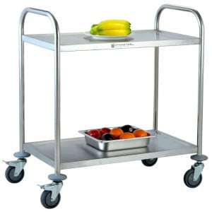 Chariot Inox à 2 Plateaux - Reconditionné Dynasteel - 1