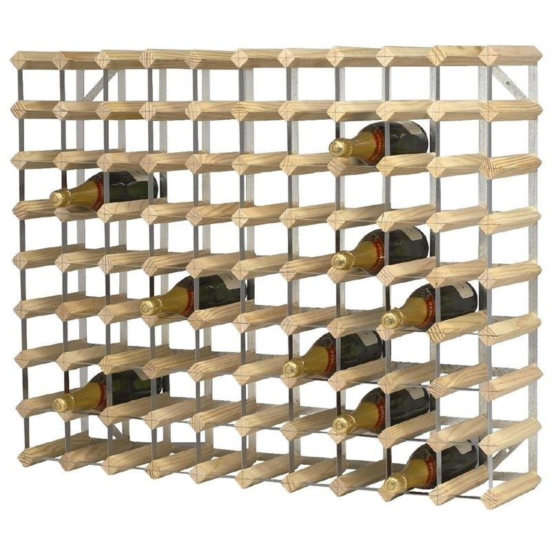 Lenmar RW-3-135 Casier à Vin Bois Naturel – 135 Bouteilles, 15 Niveaux, Cave Élégante & Robuste