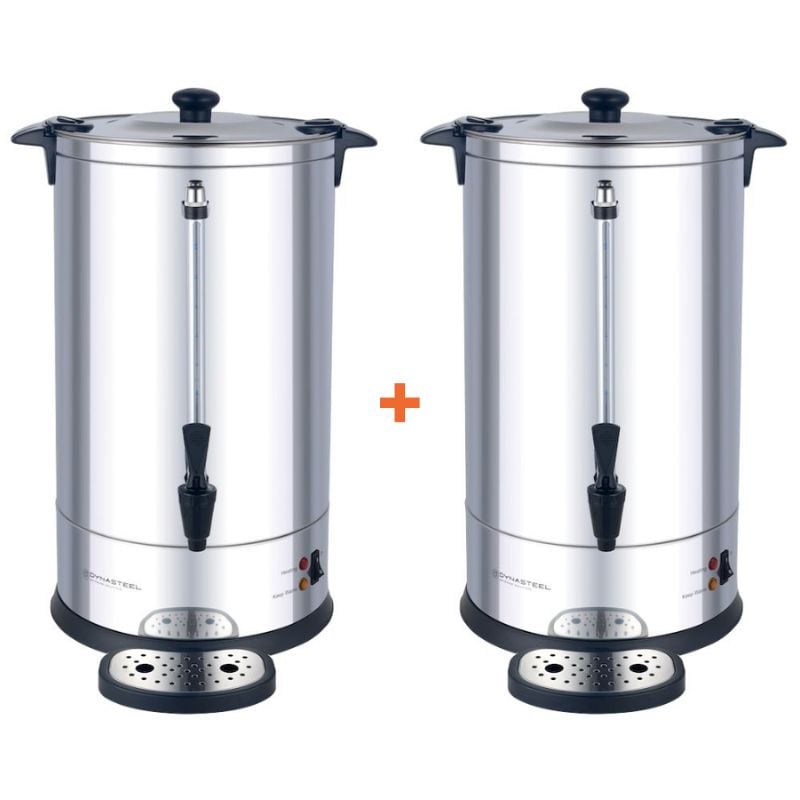 Pack de 2 Percolateurs Professionnels à Café 7 L avec Filtre Permanent - 48  Tasses - Dynasteel - Fourniresto