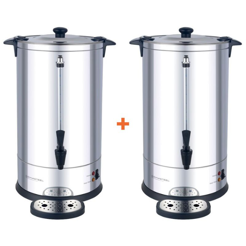 Pack de 2 Percolateur Professionnel à Café 14 L avec Filtre Permanent - 100  Tasses - Dynasteel - Fourniresto