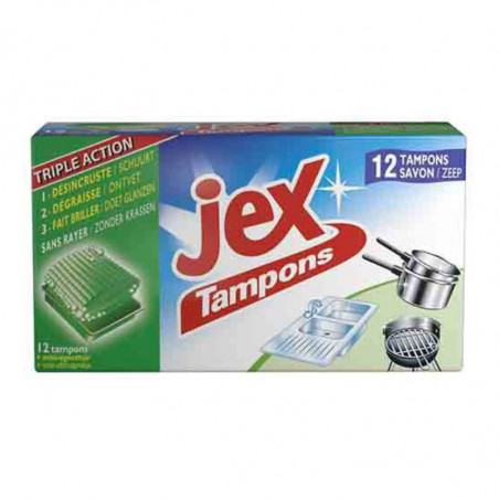 Tampons de Savon Dégraissant - Lot de 12 Jex - 1 Tampons de Savon Dégraissant - Lot de 12 Jex - 1