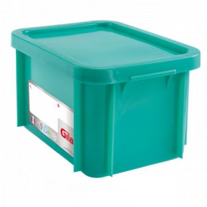 Bac Rectangulaire 15 L avec Couvercle Vert HACCP Gilac - 1