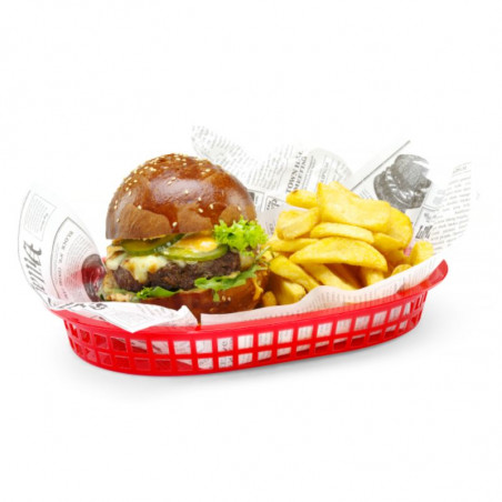 Panier de Service Fast-Food - Rouge - Lot de 6 HENDI - 1