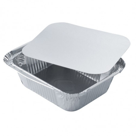 Barquette en Aluminium avec Opercule "Combi Pack" - 450ml - Lot de 100 FourniResto - 1