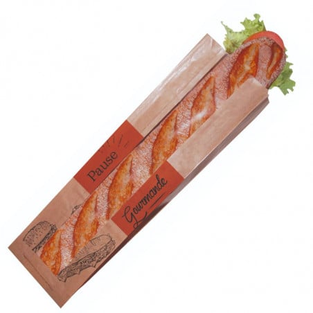 Sac Sandwich avec Fenêtre "Pause Gourmande" - Lot de 1000 FourniResto - 1