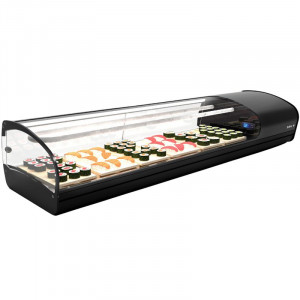 Vitrine à Sushi et Tapas - SHARK 1P Double Froid - L 1438 mm SAYL - 1