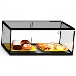 Vitrine Neutre - NEUTRE Présentoirs en Verre Droits 1 Étage avec LED - L 555 mm SAYL - 1