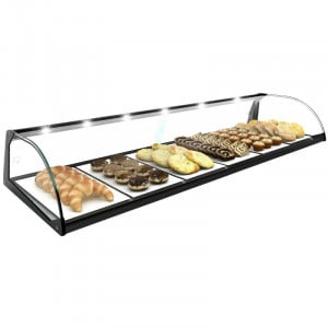 Vitrine Neutre - NEUTRE Présentoirs en Verre Courbé avec LED - L 1190 mm SAYL - 1