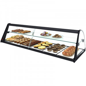 Vitrine Neutre - NEUTRE Présentoirs en Verre Incourvé avec Étagères et LED - L 1190 mm SAYL - 2