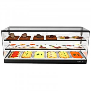 Vitrine Chaude à Poser avec 2 Étagères - LOGIC Triple Bain Marie - L 840 mm - GN 1/3 SAYL - 1