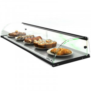 Vitrine Neutre - NEUTRE Présentoirs en Verre Courbé sans LED - L 1190 mm SAYL - 1