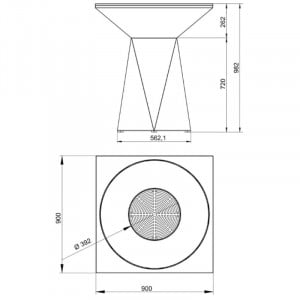 Brasero G1 Corten 90 cm - Acier Carbone ARTISS - 10