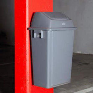 Collecteur de Déchets Mural Gris - 60 L Probbax - 2