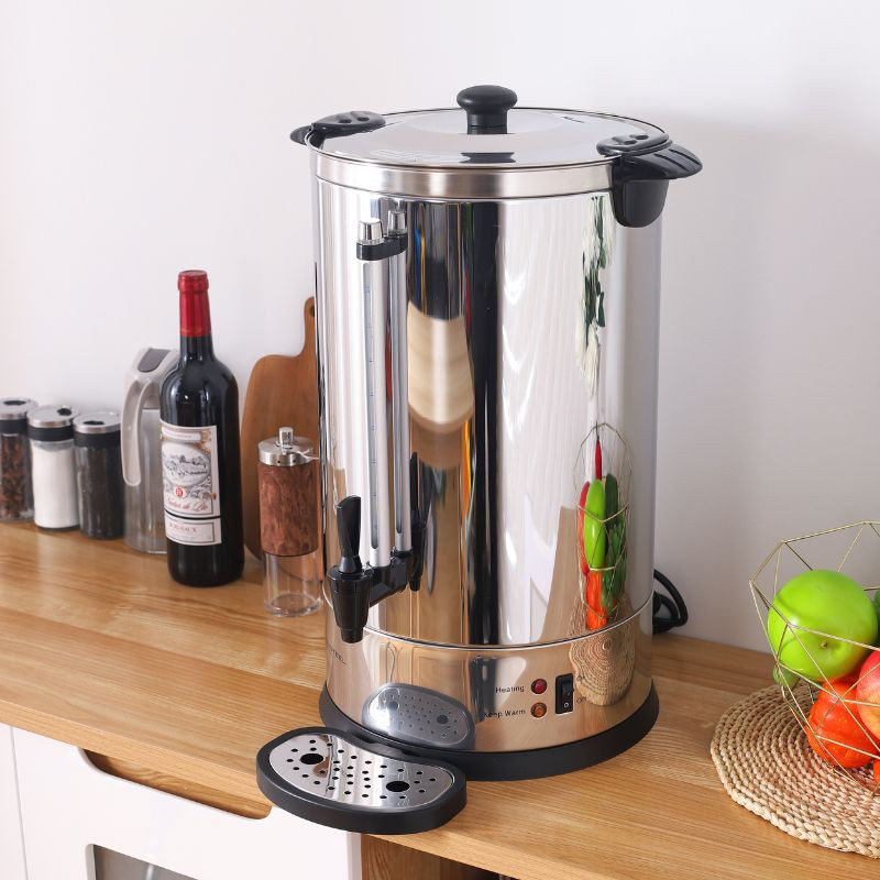 Percolateur Café Professionnel 14 L – 100 Tasses, Filtre Permanent Inox, Double Paroi, Maintien Au Chaud, Idéal Restauration & Événements