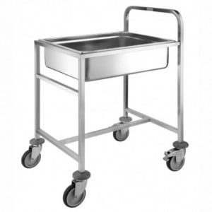 Chariot de Transport en Inox pour Bac GN 2/1