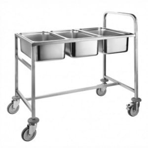 Chariot de Transport en Inox pour Bac GN