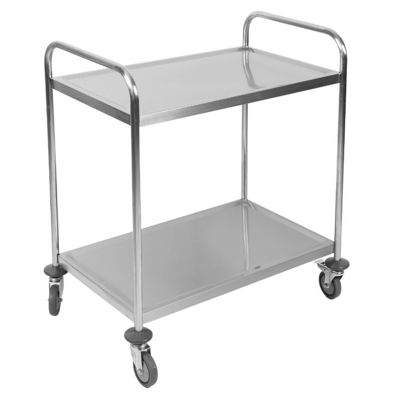 CHARIOT INOX 2 PLATEAUX 800x530 mm - Coop labo