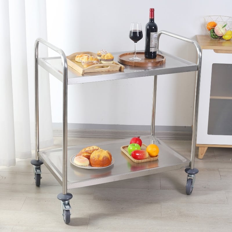 Chariot Inox à 2 Plateaux — vue 2