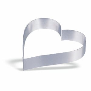 Cercle Coeur en Inox - L 80 x P 45 mm