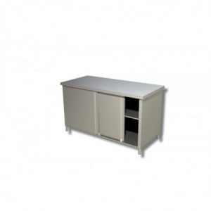 Meuble Inox avec Porte Battante - L 800 x P 600 mm