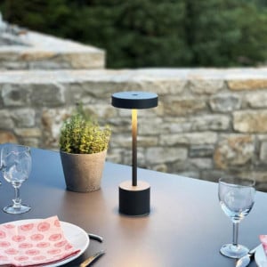 Lampe de Table Touch Aluminium - Roby Gris Clair