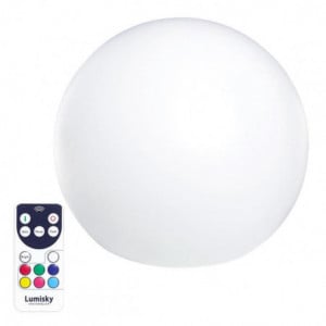 Boule lumineuse flottante sans fil blanche