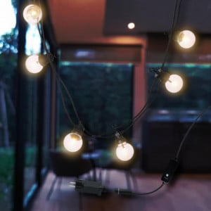 Guirlande Lumineuse Guinguette Solaire et Prise LED - Party Clear