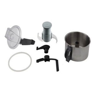 Kit émulsion pour TRK, K55 VV- cuve inox 5,5 l, couteau lisse spécial émulsion, couvercle et racleur