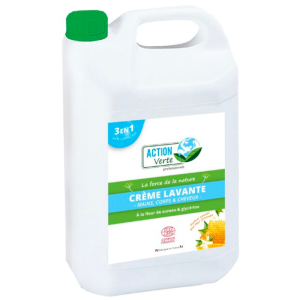 Gel Lavant Mains, Corps et Cheveux - Parfum Fleur d'Oranger et Miel - 5 L