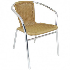 Fauteuils Rotin Et Alu - Lot De 4 Bolero  - 3