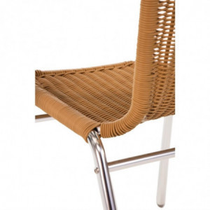 Fauteuils Rotin Et Alu - Lot De 4 Bolero  - 5