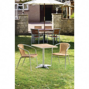 Fauteuils Rotin Et Alu - Lot De 4 Bolero  - 9