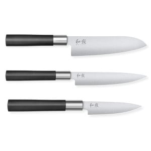 Set de 3 Couteaux Wasabi Black - Office Universel et Santoku