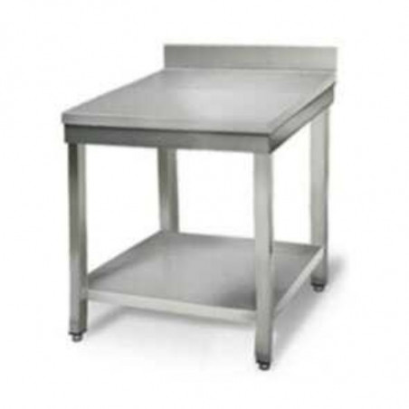 Table Inox avec Dosseret et Etagère - P 600 mm - L 600 mm FourniResto - 1 Table Inox avec Dosseret et Etagère - P 600 mm - L 600 mm FourniResto - 1