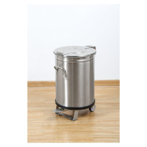 Poubelle avec fond embouti 100 litres - Eratos - Poubelles Inox - référence  CC-100 - Stock-Direct CHR