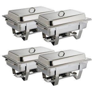 Chafing Dish Milan 9 L - GN 1/1 - Lot de 4 - Reconditionné