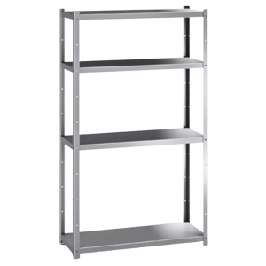 Etagère Inox 4 Niveaux avec Renfort - L 800 x P 400 x H 1700 mm