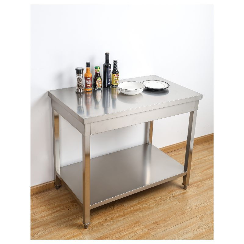 Table Inox avec Etagère - P 700 mm - L 800 mm — vue 2
