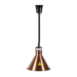 Lampe Chauffante Conique Cuivrée avec Ampoule