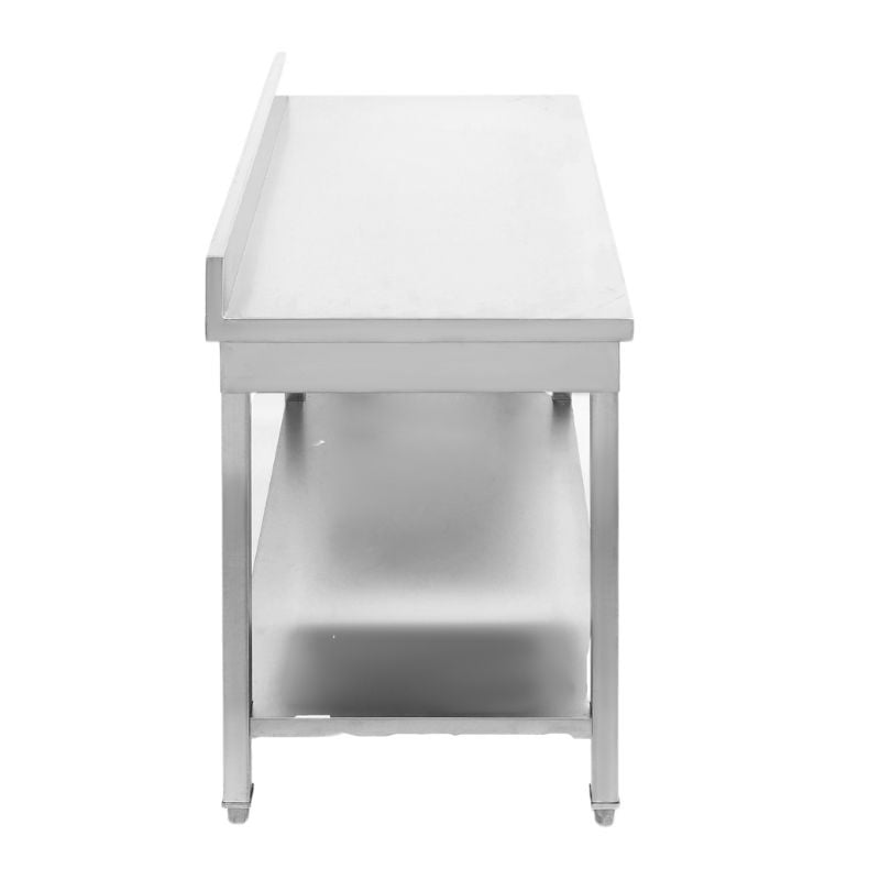 Table Inox avec Dosseret et Etagère - P 600 mm - L 1000 mm — vue 5