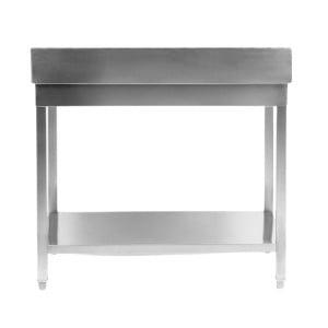 Table de travail inox avec dosseret + étagère 2 m - RETIF