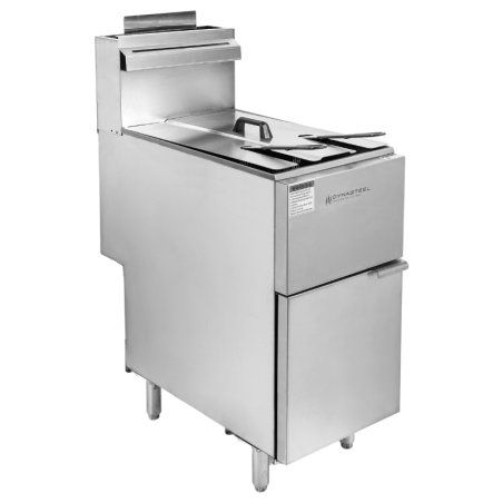 Friteuse Gaz 23 L - Commutable  Dynasteel - Cuve simple, brûleurs