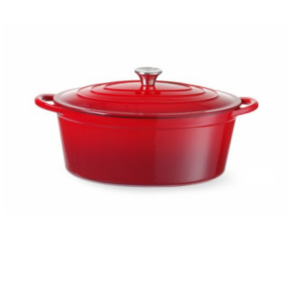 Cocotte en Fonte Émaillée Rouge - 6,8 L