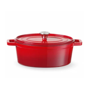 Cocotte en Fonte Émaillée Rouge - 4,4 L