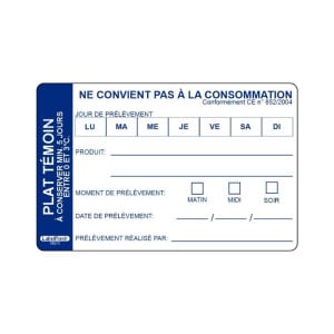 Etiquette Plat Témoin Compostable - 70 x 45 mm - Lot de 300