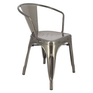 Fauteuil Chicago Metal - Gris - H 730 mm