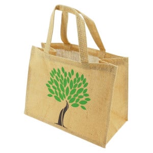 Sac Jute Logo Arbre 420 x 200 mm