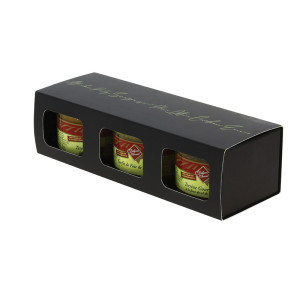 Fourreau Noir 3 Terrines 180 g - 285 x 86 mm