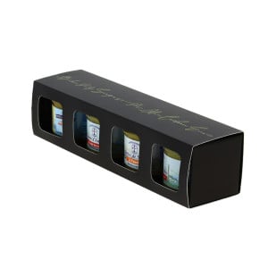 Fourreau Noir 4 Terrines 90 g - 272 x 70 mm