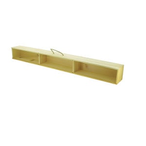 Boîte Rectangle à Glissière PVC en Bois - 3 Cases - 1000 x 105 mm